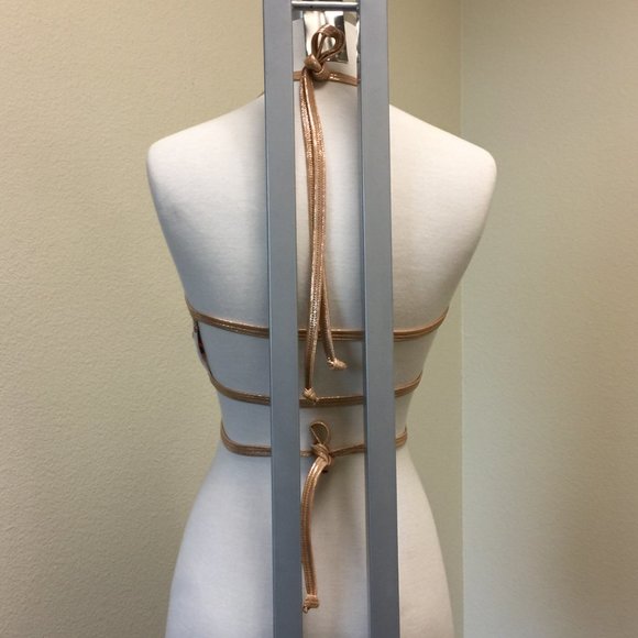 PRE LOVED - J Valentine Sequin Star Mesh Top- GLD/S - CHL085 - Picture 3 of 4